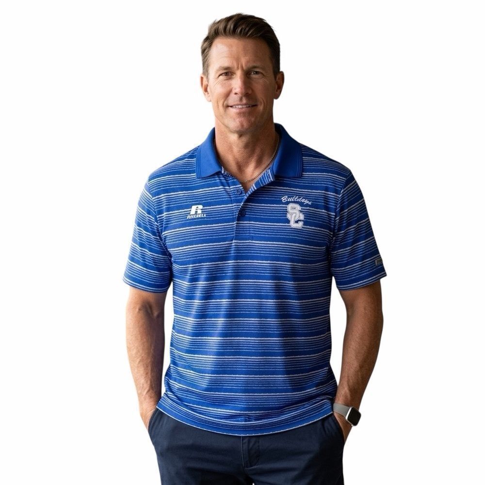 Russell Athletic Men's Polo Shirt with Buldogs Logo M